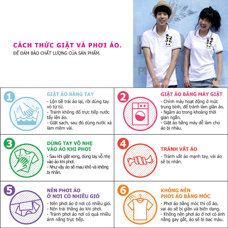 quy trình giặt áo đồng phục đúng cách